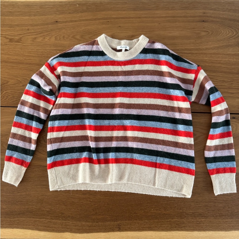 Madewell Colorful Striped Knit Sweater
